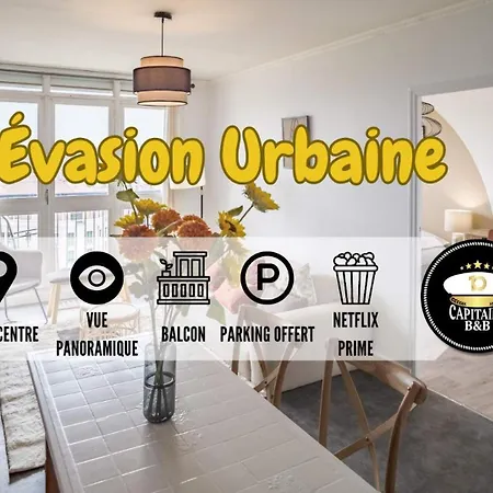 Ferienwohnung Evasion Urbaine - Vue Panoramique - Proche Gare Troyes Exterior foto